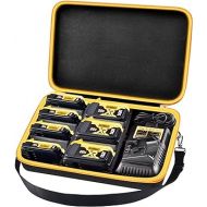 Extra Large Battery Storage Holder Case for DEWALT 20V/ 60V MAX XR Battery &Charger, Tool Batteries Pack Carrier Box for 20V 60V 2.0/3.0/4.0/5.0/6.0/9.0-Ah Batteries, Adapter - Black Inside