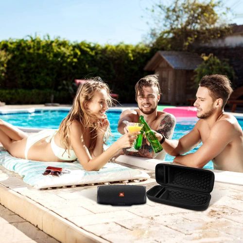  Hard Travel Case for JBL Charge 4/ Charge 5 Waterproof Bluetooth Speaker. Carrying Storage Bag Fits Charger and USB Cable (Case Only) - by COMECASE