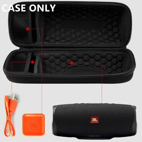  Hard Travel Case for JBL Charge 4/ Charge 5 Waterproof Bluetooth Speaker. Carrying Storage Bag Fits Charger and USB Cable (Case Only) - by COMECASE