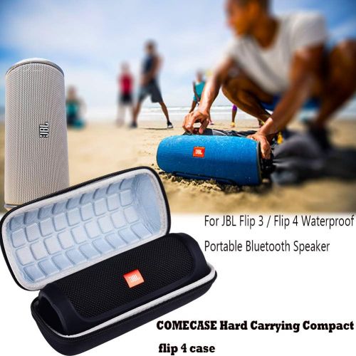  Comecase Case for JBL Flip 4 or JBL Flip 3 Bluetooth Portable Stereo Speaker with Soft Silicone Cover - 2 Pack