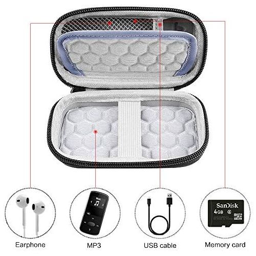  [아마존베스트]Comecase MP3 & MP4 Player Case for SOULCKER/G.G.Martinsen/Grtdhx/iPod Nano/Sandisk Music Player/Sony NW-A45 /B Walkman and Other Music Players with Bluetooth. Fit for Earbuds, USB Cable, Me