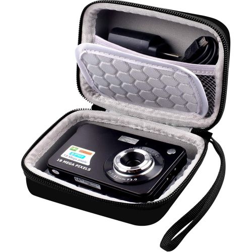  Comecase Carrying & Protective Case for Digital Camera, AbergBest 21 Mega Pixels 2.7 LCD Rechargeable HD/ Kodak Pixpro/ Canon PowerShot ELPH 180/190 / Sony DSCW800 / DSCW830 Cameras for Tra