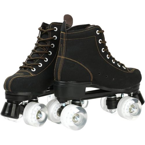  Comeon Roller Skates,Unisex Roller Skating High-top Four-Wheel Roller Skates Double Wheel Flash Inliner Skate