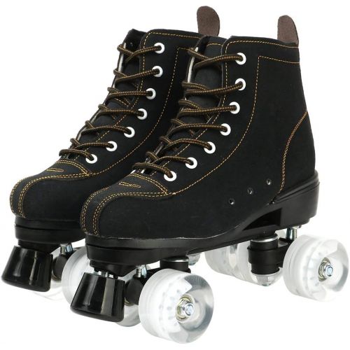  Comeon Classic Women Roller Skates,Unisex High-top 4 Wheel Roller Skates Double Row Roller Sskates for Boys and Girls