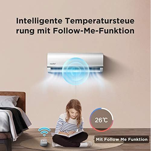  Comfee MSAF5-12HRDN8-QE R32 SET Split Klimagerat, 1580 W, 230 V, weiss, 28,5 x 80,5 x 190,4cm innen, 55 x 70 x 27,5cm aussen