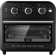 COMFEE Retro Air Fryer Toaster Oven, 7-in-1, 1250W, 14QT Capacity, 4 Slice, Air Fry, Bake, Broil, Toast, Warm, Convection Broil, Convection Bake, Black, Perfect for Countertop (CO-