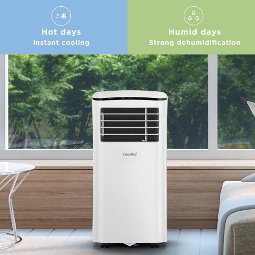  [아마존베스트]Comfee MPPH-07CRN7 Mobile Air Conditioner, 1100 W, 230 V, White, 34.5 x 35.5 x 70.3 cm (BTH) [Energy Class A]