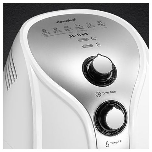  Comfee 1500W Multi-Function Electric Hot Air Fryer with 2.6 Qt. Removable Dishwasher Safe Basket(White)