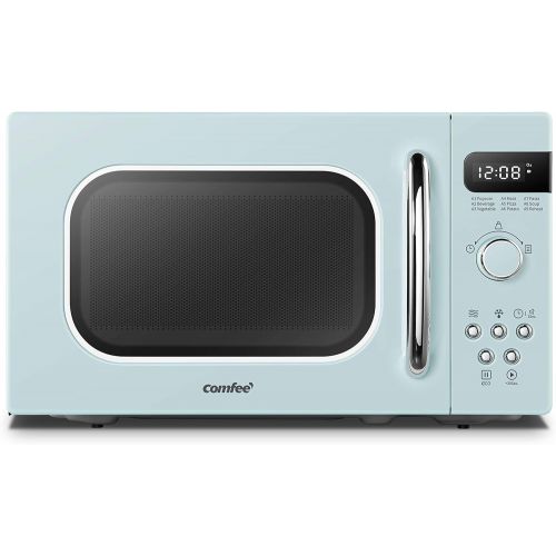  Comfee EM720CPL-PM Countertop Microwave Oven with Sound OnOff, ECO Mode and Easy One-Touch Buttons, 0.7 Cubic Foot, 700W, Pearl White