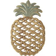 Comfify Cast Iron Pineapple Trivet - Decorative Cast Iron Trivet For Kitchen Or Dining Table - Vintage, Rustic Design - Protect your Countertop from Hot Dishes - With Rubber Pegs/Feet - Re