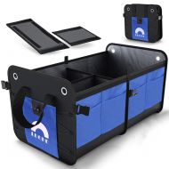 Comfitis Car Trunk Organizer Collapsible Portable Multi Compartments Heavy Duty Non-Slip Durable Storage Cargo Trunk Organizer Storage containers for Cars, Blue