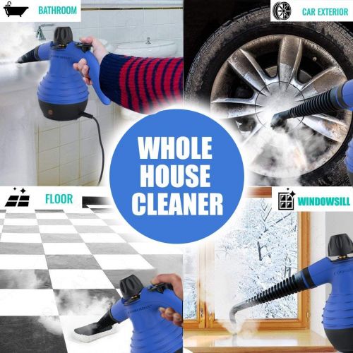  [아마존베스트]Comforday Handheld Pressurized Steam Cleaner- Multi Purpose Eco-Friendly Steamer with 9-Piece Accessories Steam Cleaning Machine for Stain Removal, Curtains, Car Seats,Floor,Window