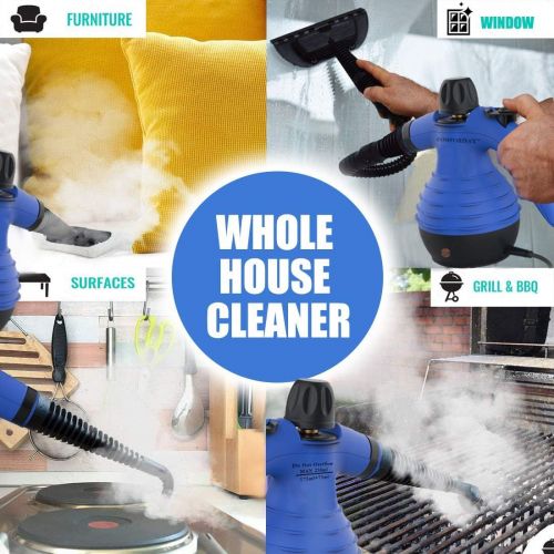  [아마존베스트]Comforday Handheld Pressurized Steam Cleaner- Multi Purpose Eco-Friendly Steamer with 9-Piece Accessories Steam Cleaning Machine for Stain Removal, Curtains, Car Seats,Floor,Window