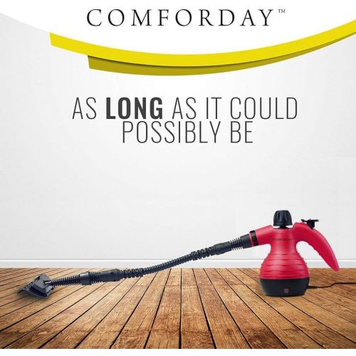  [아마존베스트]Handheld Steam Cleaner by Comforday - Multi-Purpose Pressurized Steam Cleaner with Safety Lock for Stain Removal, Carpet and Upholstery Cleaning - 9-Piece Accessory Kit Included (U