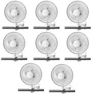 Comfort Air King 6 Inch Commercial 120V Personal Clip On Fan Air Circulator (8 Pack)