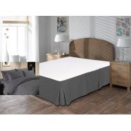 Comfort Beddings Luxurious 800TC Bedskirt 18 Drop Length 100% Egyptian Cotton California King Size Dark Grey Solid