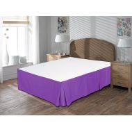 Comfort Beddings Luxurious 800TC Bedskirt 12 Drop Length 100% Egyptian Cotton Full Size Purple Solid