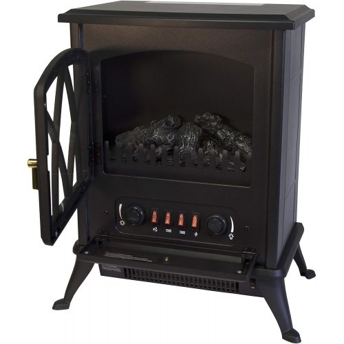  Comfort Glow ES4215 Ashton Electric Stove Black, Length: 11.5in, Width: 16.5in, Height: 23in