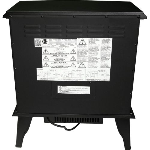  Comfort Glow EQS130 Keystone Infrared Quartz Electric Stove Antique Black, Length: 11in, Width: 20in, Height: 23.5in