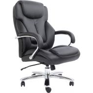 Comfort Products Admiral III Big & Tall Executive Leather Chair, Black