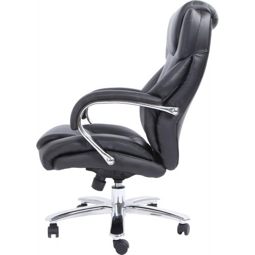  Comfort Products Admiral III Big & Tall Executive Leather Chair, Black