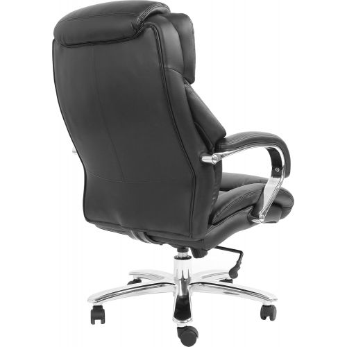  Comfort Products Admiral III Big & Tall Executive Leather Chair, Black