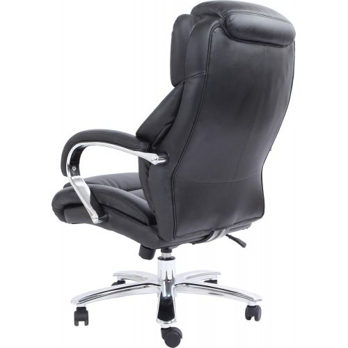  Comfort Products Admiral III Big & Tall Executive Leather Chair, Black