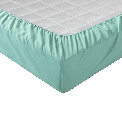  Comfort Spaces Ultra Soft Hypoallergenic Microfiber 4 Piece Set, Wrinkle Fade Resistant Sheets with Pillow Cases Bedding, Twin, Aqua