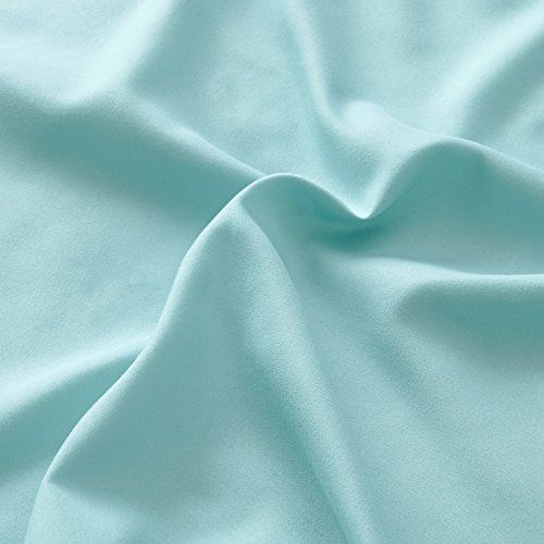  Comfort Spaces Ultra Soft Hypoallergenic Microfiber 4 Piece Set, Wrinkle Fade Resistant Sheets with Pillow Cases Bedding, Twin, Aqua