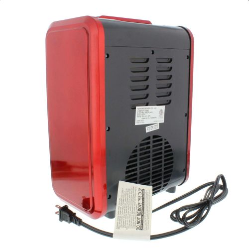  Comfort Zone Mini Electric Fireplace Space Heater, Red