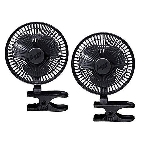  Comfort Zone CZ6C 6-Inch 2-Speed Clip-On Fan (Black, 2 Fans)