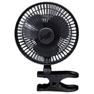 Comfort Zone 6 INCH - 2 Speed - Adjustable Tilt, Whisper Quiet Operation Clip-On-Fan with 5.5 Foot Cord and Steel Safety Grill, Black