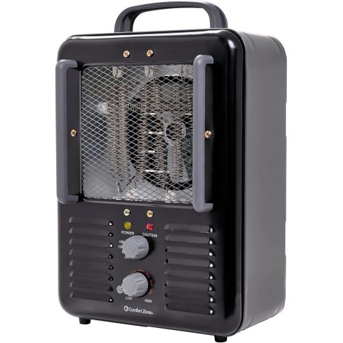  [아마존베스트]CCC COMFORT ZONE Comfort Zone CZ798BK Utility Milkhouse Portable Heater with Thermostat, Black