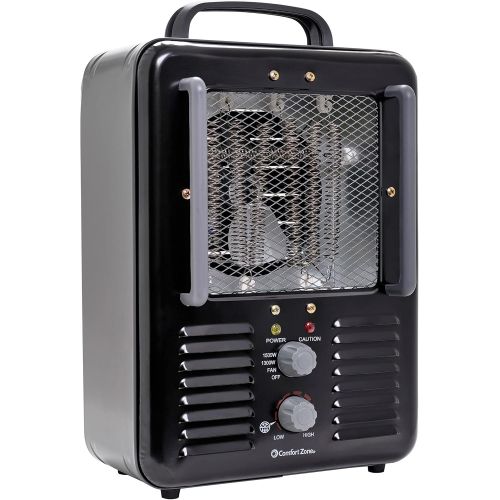  [아마존베스트]CCC COMFORT ZONE Comfort Zone CZ798BK Utility Milkhouse Portable Heater with Thermostat, Black