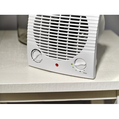  Comfort Zone CZ35E Personal Heater, 1500W, Energy Save Technology, Fan-Forced, Over-Heating & Tip-Over Switch Protection, White
