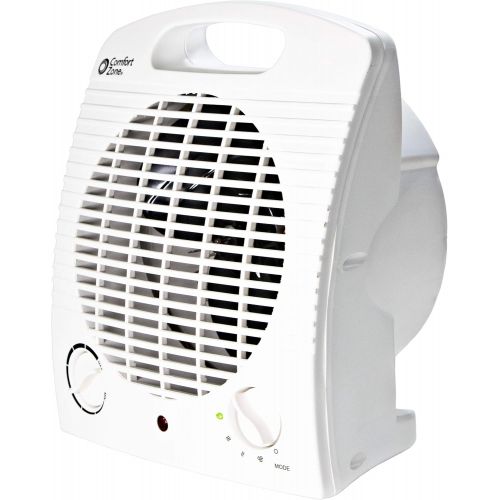  Comfort Zone CZ35E Personal Heater, 1500W, Energy Save Technology, Fan-Forced, Over-Heating & Tip-Over Switch Protection, White