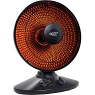 Comfort Zone CZ998 Electric Oscillating Radiant Dish Heater with Adjustable Tilt, Black