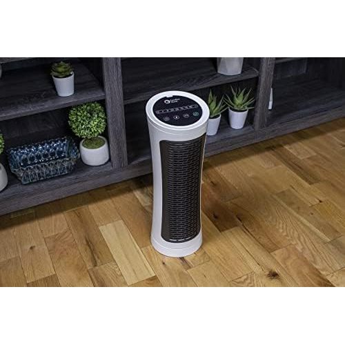  Comfort Zone CZ457EWT 1500-watt Oscillating Energy Save Ceramic Tower Heater, Digital Controls, Safety Tip Over Switch, White