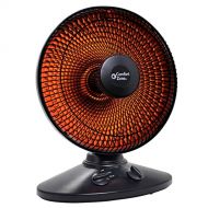 Comfort Zone CZ998 Electric Oscillating Radiant Dish Heater with Adjustable Tilt, Black