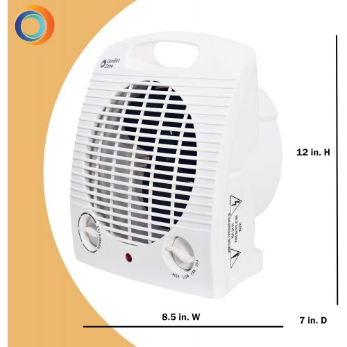  Comfort Zone CZ35 1500 Watt Portable Heater with Thermostat, White