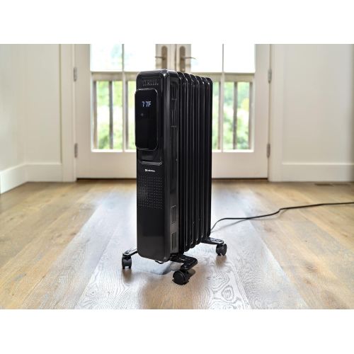  Comfort Zone CZ9010 1500 Watt Oil-Filled Digital Radiator Heater with Silent Operation, Black