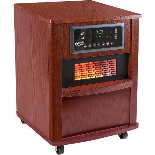  Comfort Zone CZ2062C Infrared Quartz Wood Cabinet Heater, 20, Cherry