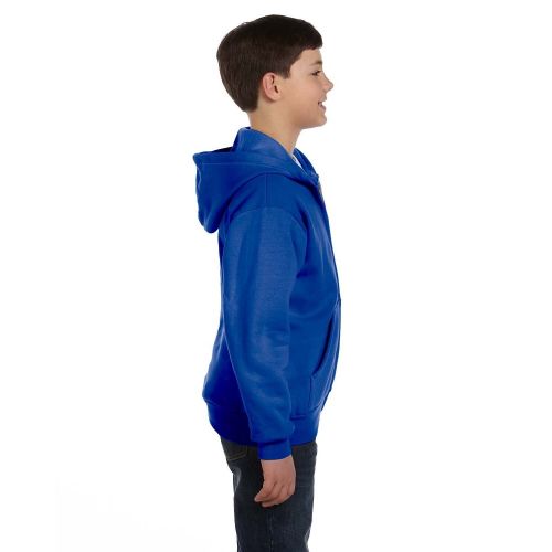  Comfortblend Boys Deep Royal Ecosmart Full-Zip Hoodie Sweatshirt by Hanes