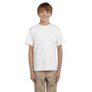 Comfortblend Boys White Cotton-blend Ecosmart Crewneck T-Shirt by Hanes