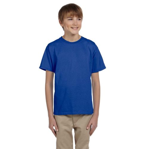  Comfortblend Boys Ecosmart Deep Royal Polyester Crewneck T-shirt by Hanes