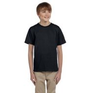 Comfortblend Boys Ecosmart Black CottonPolyester Crewneck T-Shirt by Hanes