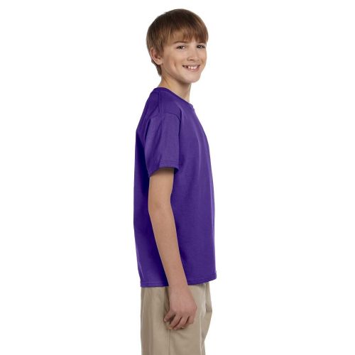  Comfortblend Boys Ecosmart Purple Polyester Crewneck T-shirt by Hanes