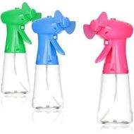 [아마존베스트]com-four 3X Fan Spray Bottle, Kid-Friendly Spray Fan, Water Sprayer for Summer Cooling, Mist Mini Handheld Fan