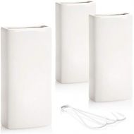 [아마존베스트]com-four 3 x Humidifier Heater - Radiator Humidifier in White - Heater Water Humidifier Ceramic - 370 ml (Pack of 3) - White
