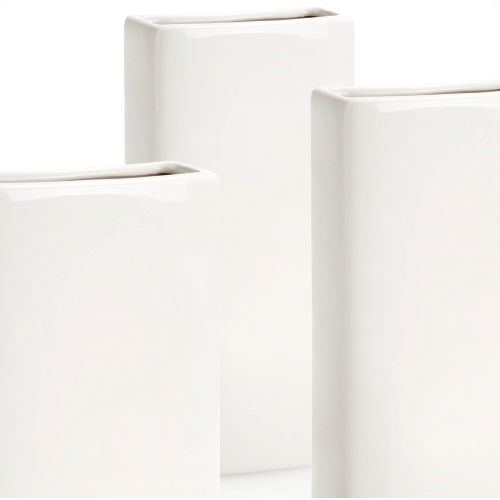  [아마존베스트]com-four 3 x Humidifier Heater - Radiator Humidifier in White - Heater Water Humidifier Ceramic - 370 ml (Pack of 3) - White
